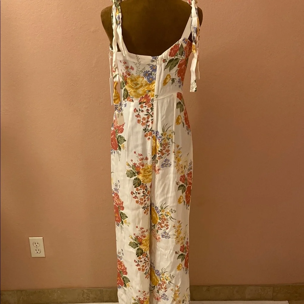 REFORMATION Elegant Floral White Jumpsuit - Picture 6 of 12